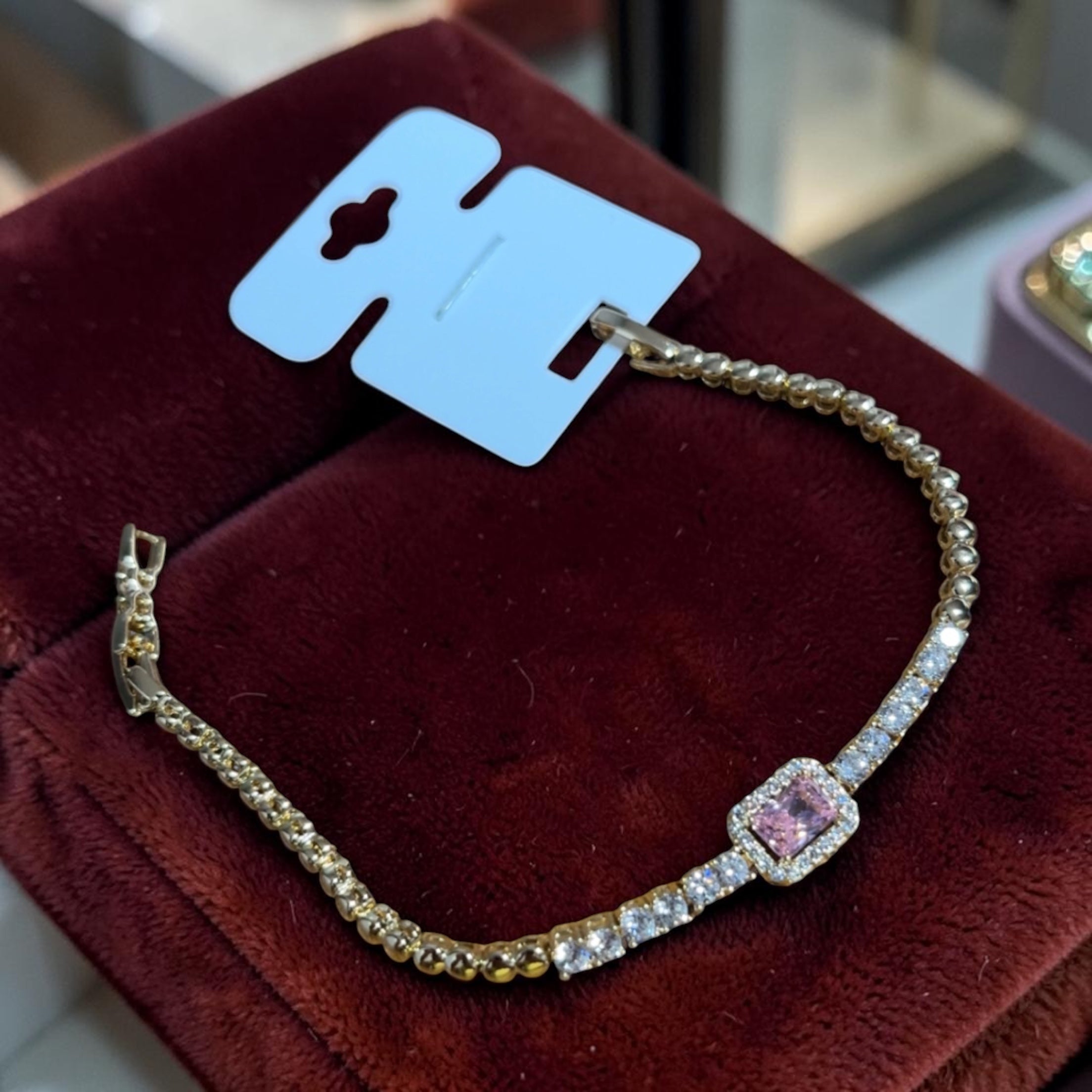 Pulsera Reina Rosa-Oro laminado✨